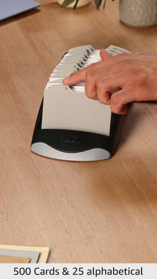 Amazon.com : Durable Telindex Desk Address Card Holder - Includes